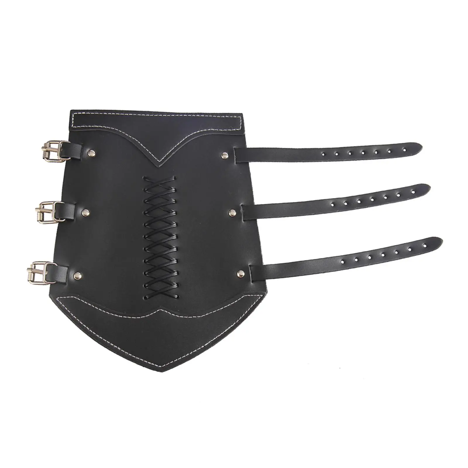 PU Leather Knights Wristband Medieval Bracers Arm Armor Cuff Viking Cosplay