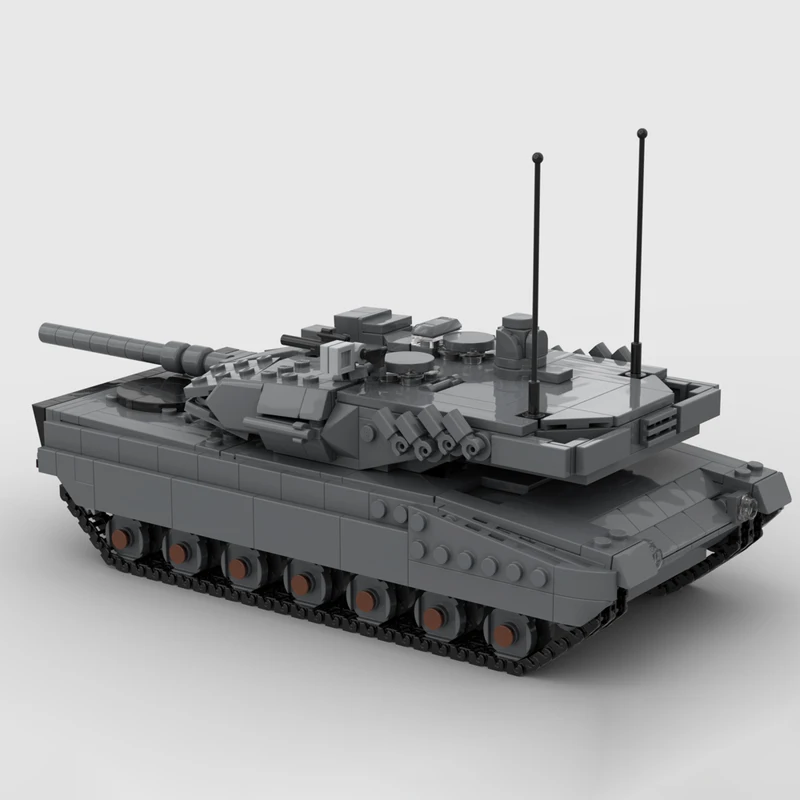 MOC-84425 diy leopardo 2a5 bloco de construção modelo tijolo cena da arma militar modelo montagem mesa decoração brinquedo presentes 1043 pçs