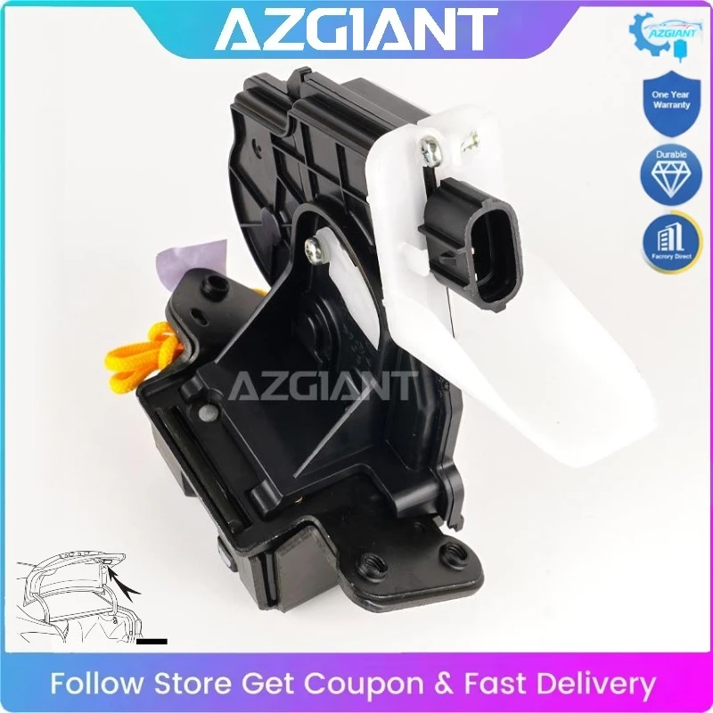 

AZGIANT Car Trunk Lid Lock Release Actuator Motor 3Pin for 2008-2015 Toyota Land Cruiser LC200 5700 Replacement #69350-60141