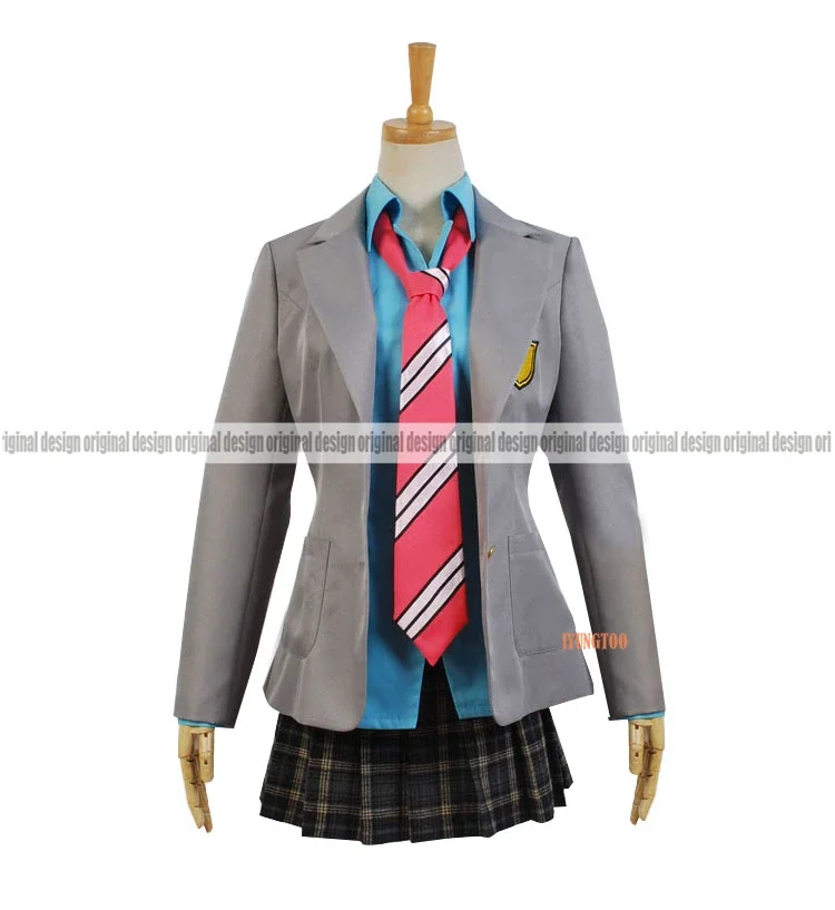 Your Lie in April Kosei Arima Kaori Miyazono Tsubaki Sawabe  Clothing Cosplay Costume,Customized Accepted