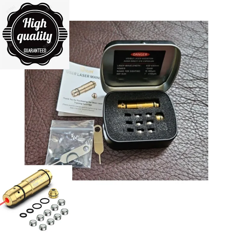 

9mm Laser Cartridge with 9 Batteries For Dry Fire Including Extra Back Cap Rubber Plugs and Spare O-Rings
