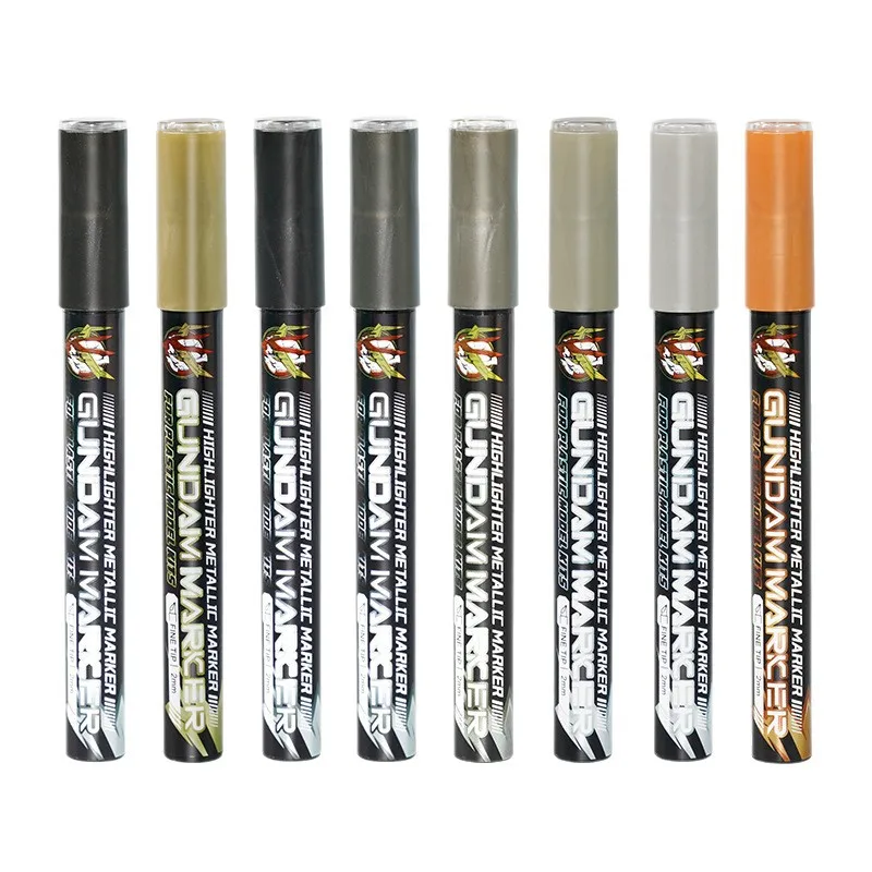 Metallic Markers Colouring Pens for Mech Painting Golden Paint Marker Pen Silvery Reflective Paint Model Marker Pen Stationery view 3