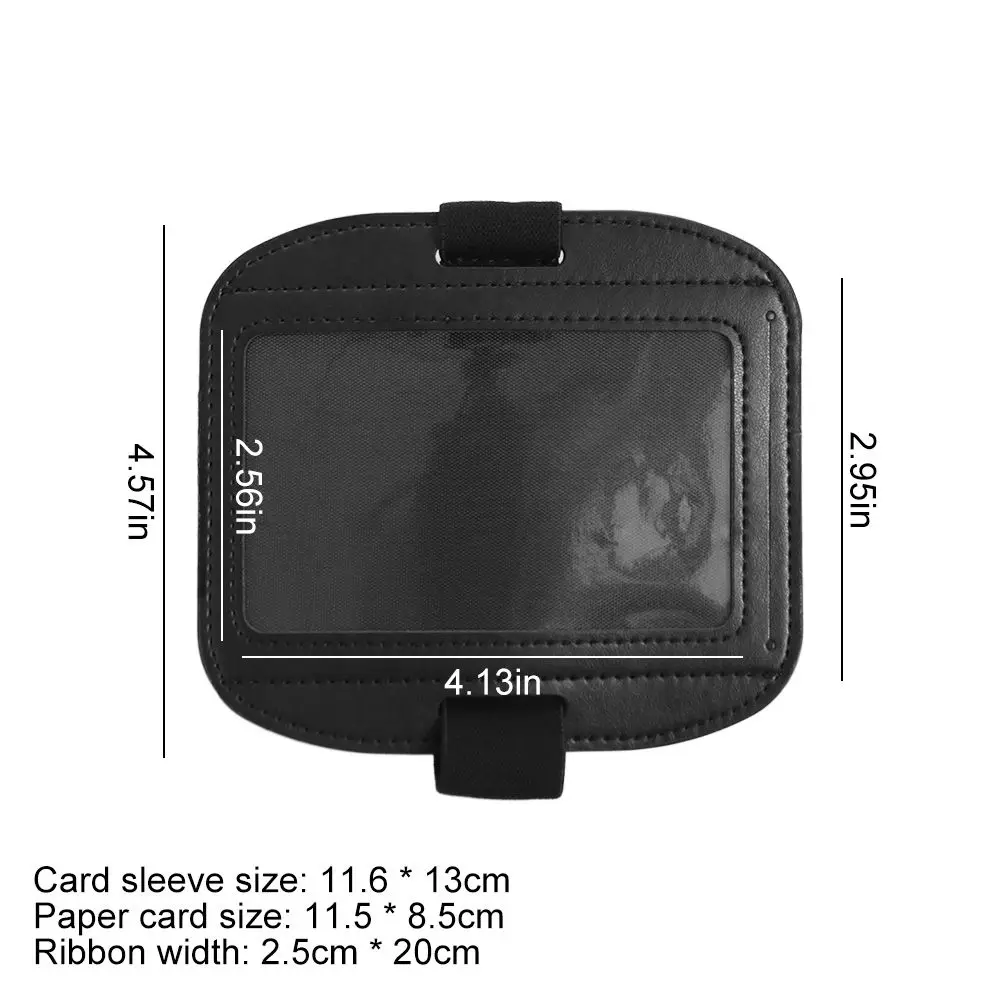 Soporte para insignia de brazo con banda elástica con personalidad, soporte para tarjetas de identificación impermeable ajustable, brazalete elástico negro, funda para tarjetas de identificación para hombres y mujeres