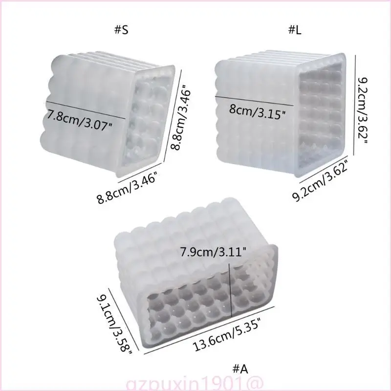 57qa 3d Bubble Cube Harzform Arherapie Kerze Kerze Silikon Schimmelwürfel Epoxidform für Harzguss nach Hause Dekore Kerzenform – Detail 6