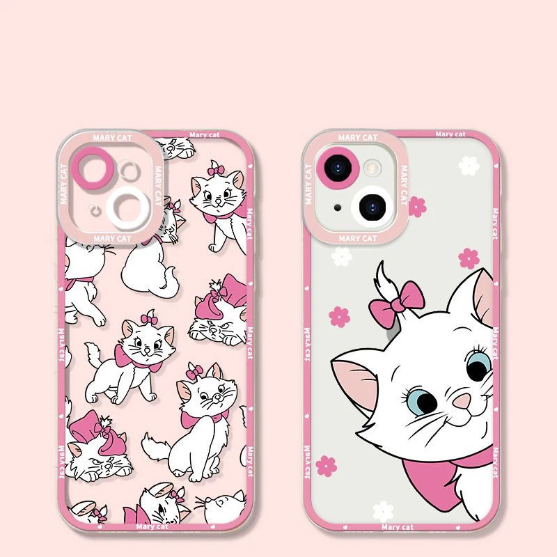 Cute Disneys Marie Cat Phone Case For OPPO A3 A60 A57 A38 A79 A58 A98 A5 F9 F11 A94 A92 A76 A74 A73 A54 A53 A31 A15 2020 Pro 5G