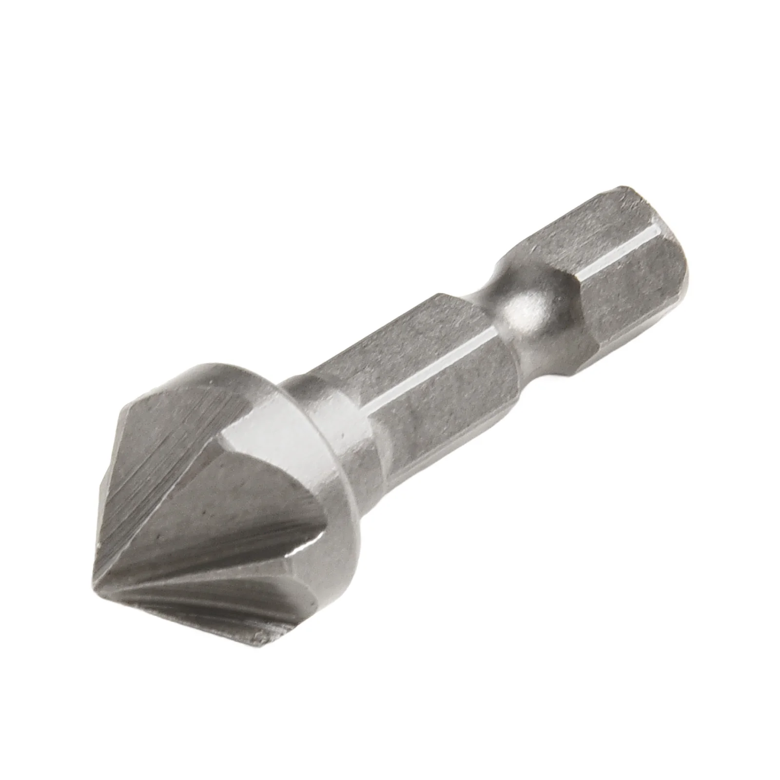 Broca de 6 flautas, broca para quitar rebabas, perforación para carpintería, corte rápido, Color plateado, tamaño 36*12,7mm, agujeros de 90 grados
