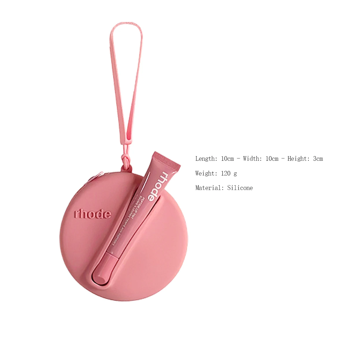2-delige authentieke telefoontassenset + oortelefoontas Rhode Lip Glaze-houder Damesmode Crossbody siliconen telefoontassenset met geschenkdoos