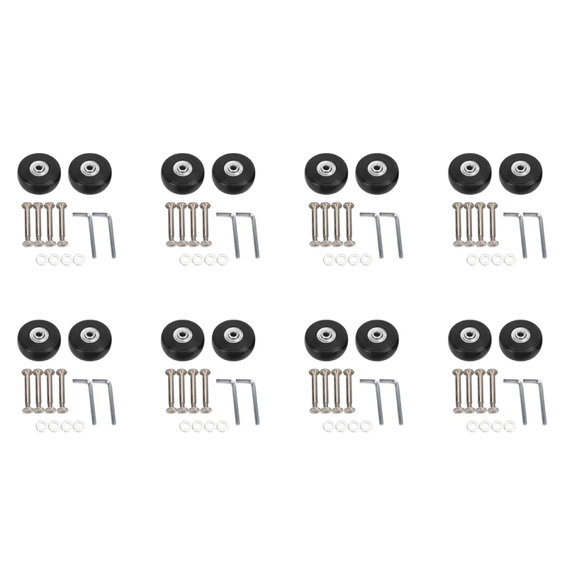

16 Sets Of Luggage Suitcase Replacement Wheels Axles Deluxe Repair Tool 50 X 20 X 6.1 Mm