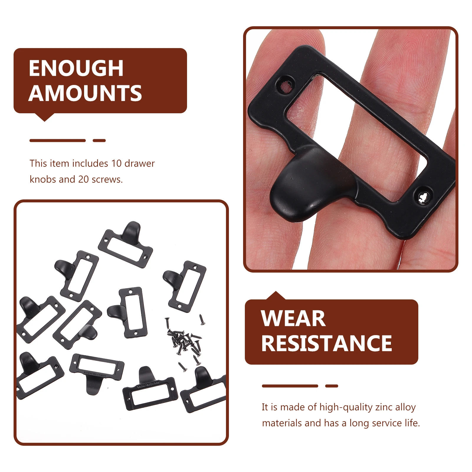 

10 Pcs Cabinet Pull Handles Zinc Alloy Retro Drawer Handles Furniture Pulls Tag Frame Handle For Cupboard Office Library