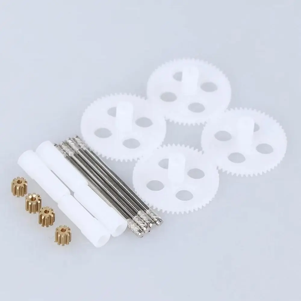 새로운 화이트 기어 세트 모터 기어 플라스틱 및 구리 내구성 모터 기어 메인 기어 세트 Syma X5 X5C X5SC X5SW M68