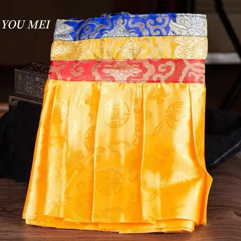 

Poma Curtain Drapes Tibetan Buddhist Decor Modern Ethnic Style Eight Auspicious Symbols Wall-to-Ceiling Curtains Length 4.7 M