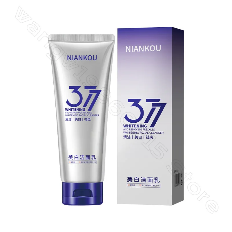 377 Brightening Skin Color Cleanser 100ml Deep Cleaning Oil Control Fine Pores Quickly Fade Melanin Facial Cleanser
