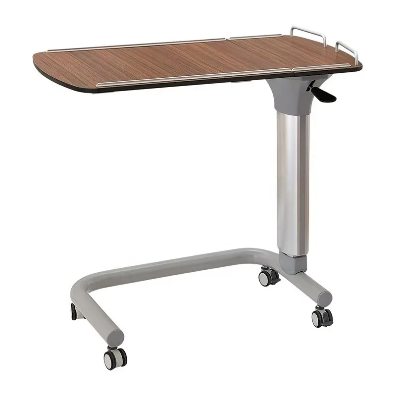 

Hospital furniture adjustable bed front dining table mobile dining table with wheels for use in hospitals