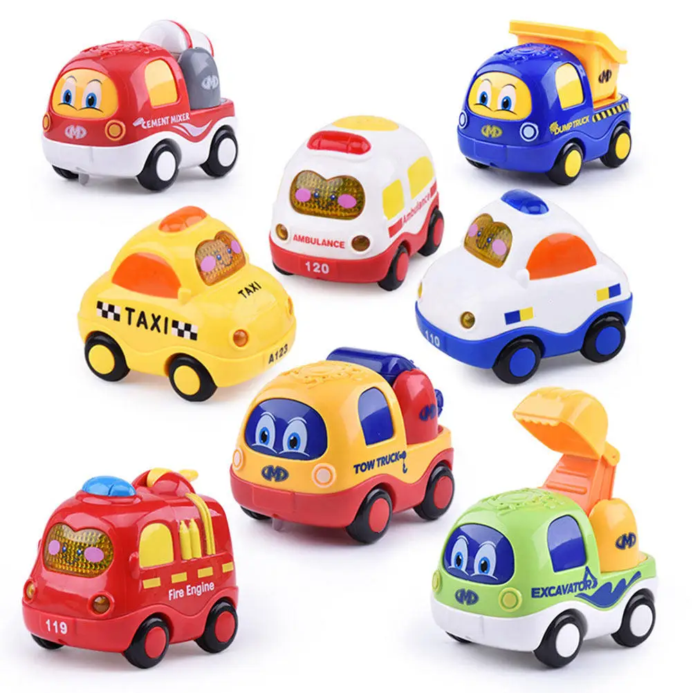 

2 шт. Детские игрушечные машинки на инерционном ходу со светом, интерактивные, для имитации аварийных служб