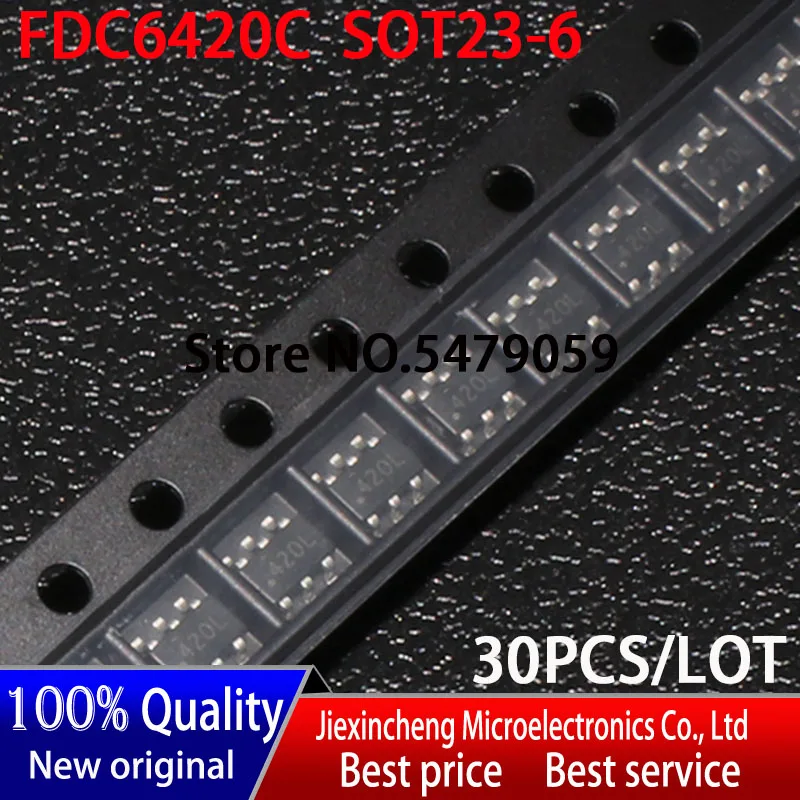 30PCS FDC6333C 333 FDC6401N 401 FDC6327C 327 FDC6420C 420 FDC5614P 564 SOT23-6 New original