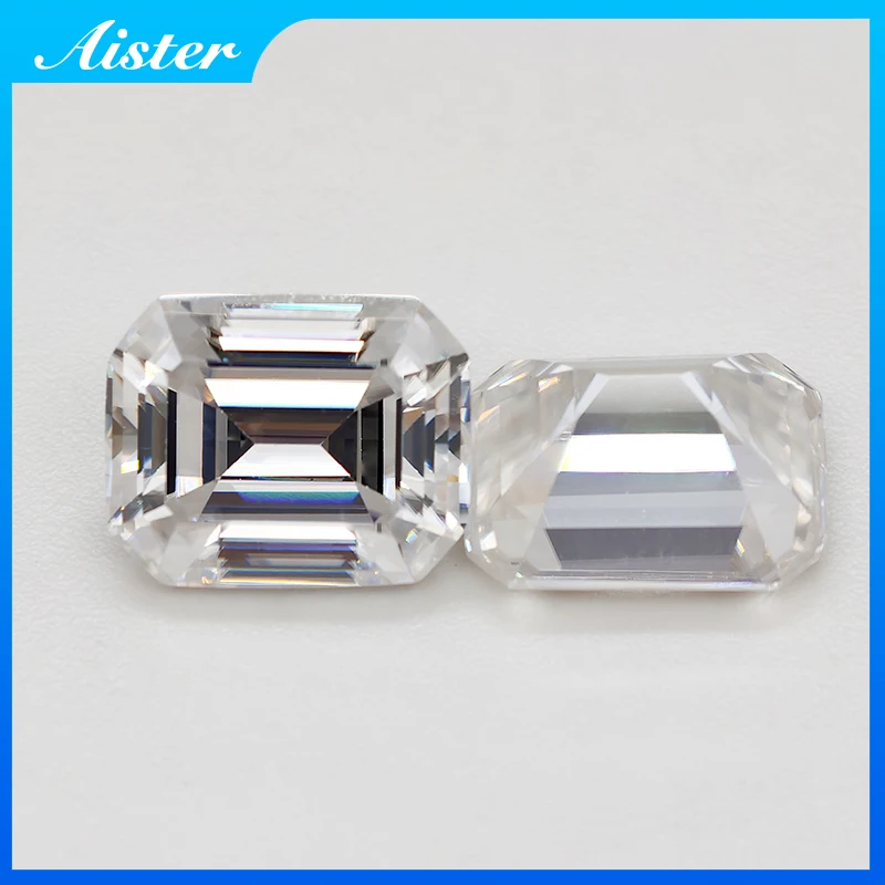 

Настоящий цвет D, белый муассанит, камень, изумрудная огранка, сертифицированный GRA, VVS1, муассанит, тестер бриллиантов для изготовления ювелирных изделий