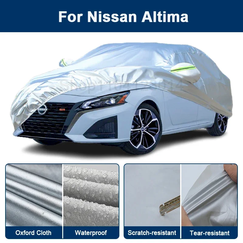 

Всепогодный чехол для автомобиля Nissan Altima с отражающими полосами, водонепроницаемый, снегозащитный, пылезащитный, с защитой от УФ-излучения