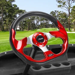 Roykaw Golf Cart Steering Wheel Fit for EZGO TXT, RXV/Club Car DS, Precedent, Tempo/Yamaha, 12.5