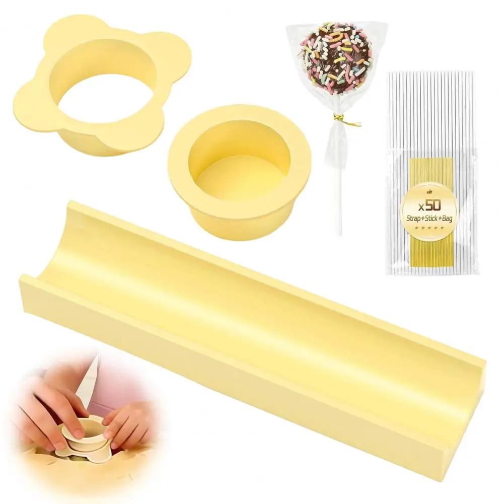 Baking Tool for Cake Balls Wedding Treat Making Kit 3pcs Cake Pop Mold Set Food Grade Plastic Round Ball Maker Baking for Cake