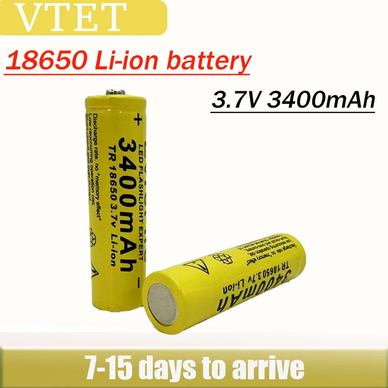 

NEW--18650 3.7V Lithium Ion Charging 186503.7V3400mAh Flashlight Fan Battery High Quality Large Capacity A-class Tool Battery