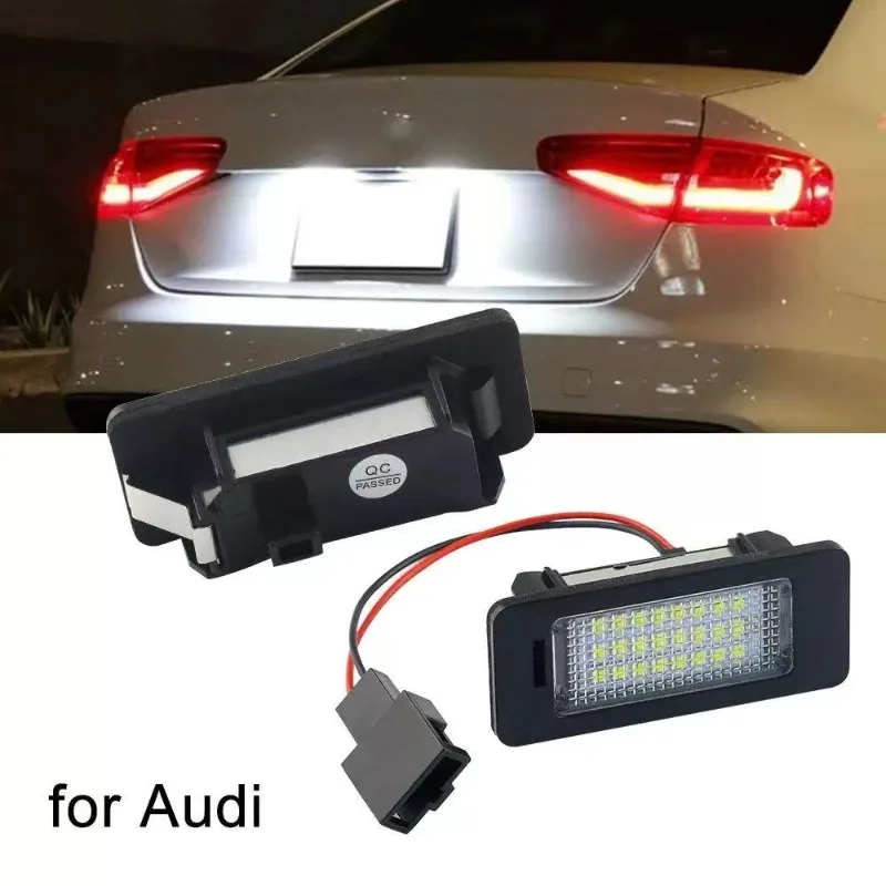 

LED License Plate Light for Audi A1 A4 S4 B8 A5 S5 TTS Q5 VW PASSAT 5D 2PCS LED Number License Plate Lights Assembly with Canbus