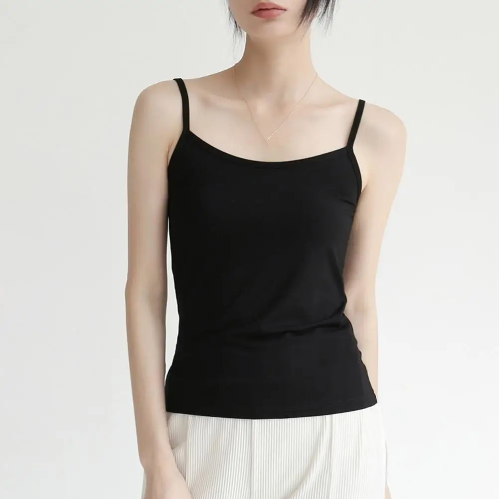 Regular Version Summer Top Women's Figure-flattering Sleeveless Tank Tops in Soft Elastic Fabric Slim Fit Summer for A for Women