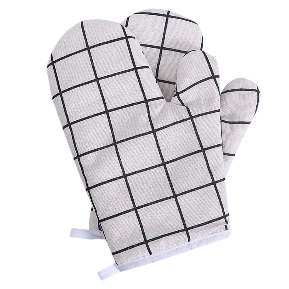 

1Pcs Heat-resistant Gloves 13*26cm Oven Gloves ,Cotton And Linen Oven-Gloves For Baking Cooking Barbecue Oven Mitts Cooking Kit