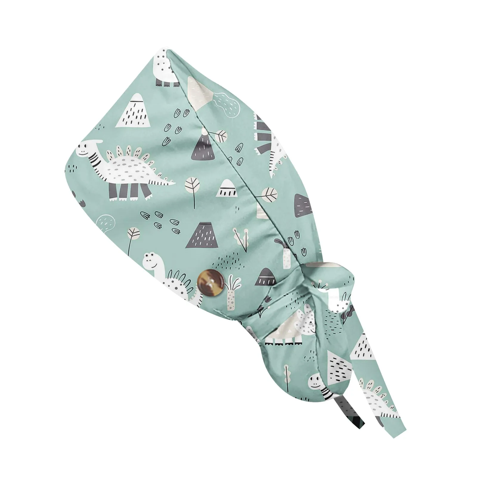 

Модная шляпа медсестры с милыми маленькими животными и принтом, повседневные женские шляпы с хвостиком, шляпа Баотоу, пылезащитная шляпа, рабочие шапки для кормления