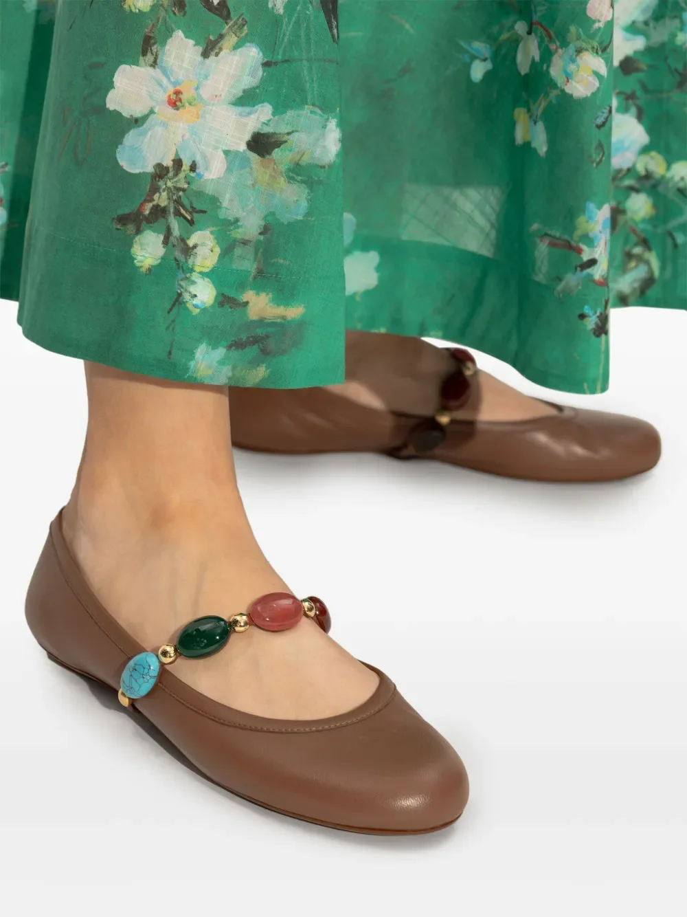 New Spring/Autumn Women's Ballet Flats Mary Janes Jewel Round Toe Multiple Colors Beaded Strap Fashion Casual Retro Flats