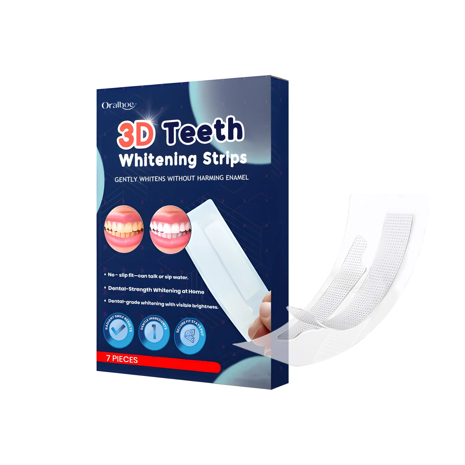 Teeth Whitening Strips Supports Surface Cleansing Yellow Teeth Stain Removal Enhance Tooth Brightening Fresh Breath Oral Care