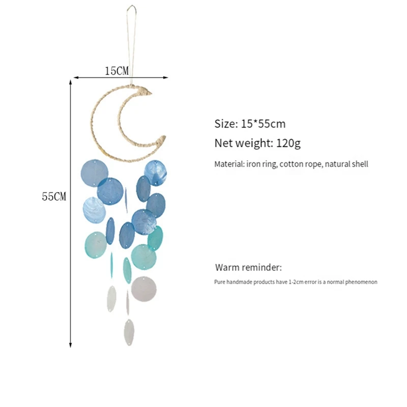 Carillón de viento para exteriores, regalo de playa para interiores y exteriores, decoración de jardín móvil para el hogar