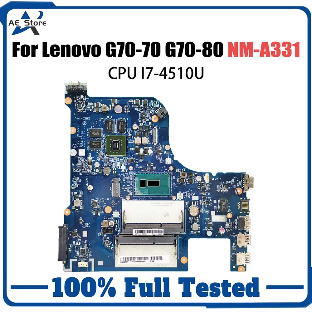 

NM-A331 Mainboard For Lenovo G70-70 G70-80 Laptop Motherboard With I7-4510U V2G GPU DDR3 5B20H70756 5B20H70694