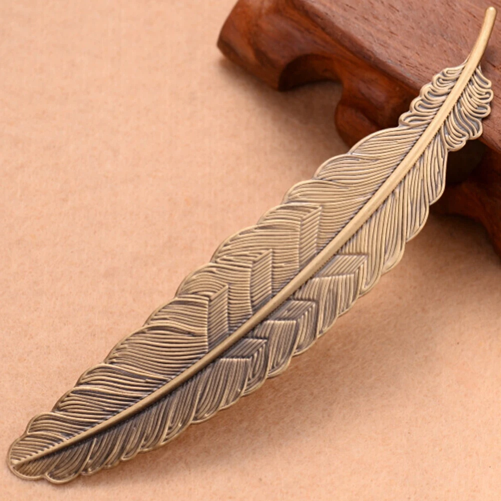 

5 Pcs Metal Bookmarks Copper Anti Rust Plume Stationery Student Gifts Reading Supplies
