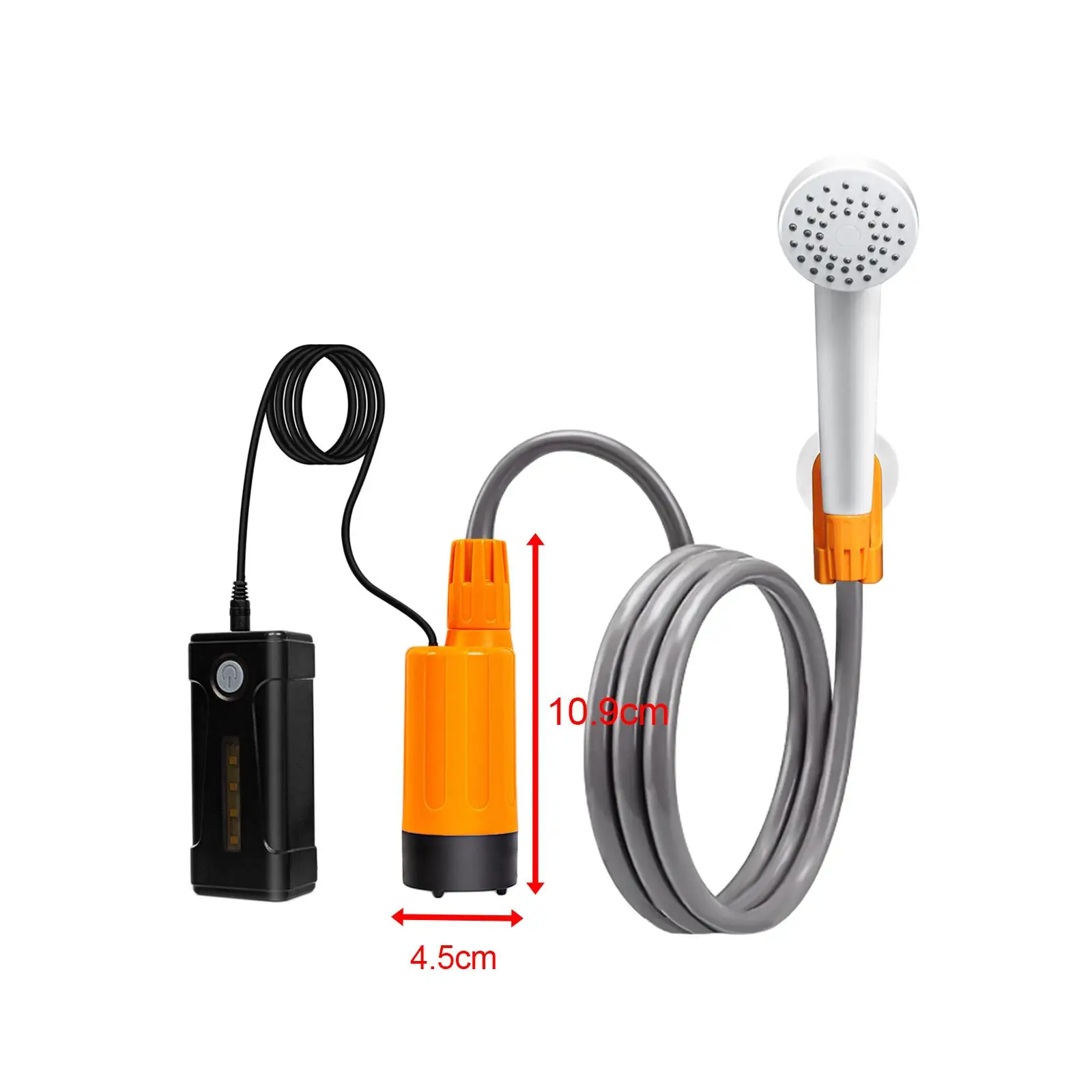 Portable Camping Shower Pet Grooming Rechargeable Handheld Cleaning Camp Shower for Traveling Beach Tent