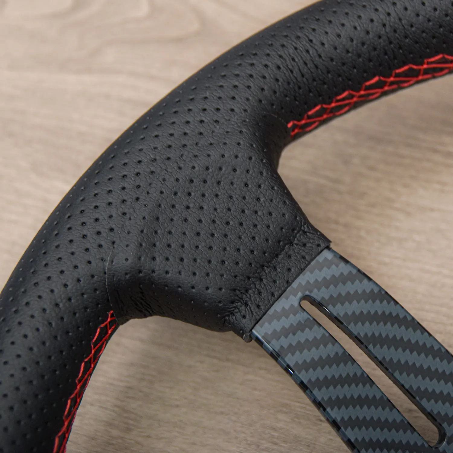 JDM 13 بوصة فيلم الكربون نمط عجلة القيادة طبق عميق سباق عجلة القيادة الرياضية للعالمية #6