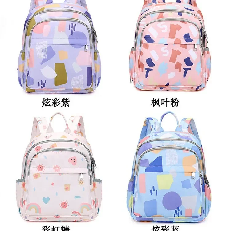 حقيبة الأم نايلون مطبوعة موضة متعددة الوظائف حقائب الأم والطفل المشي الطفل السفر سعة كبيرة حقيبة أمي أكياس حفاظات بيبي #3