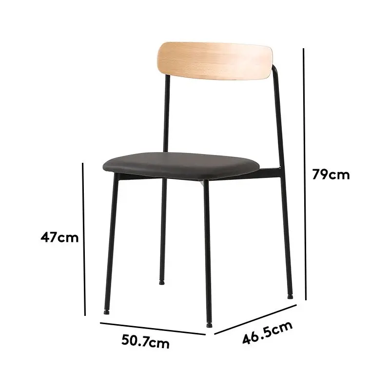 Simple and creative solid wood dining chair, cafe back dining table and chairs