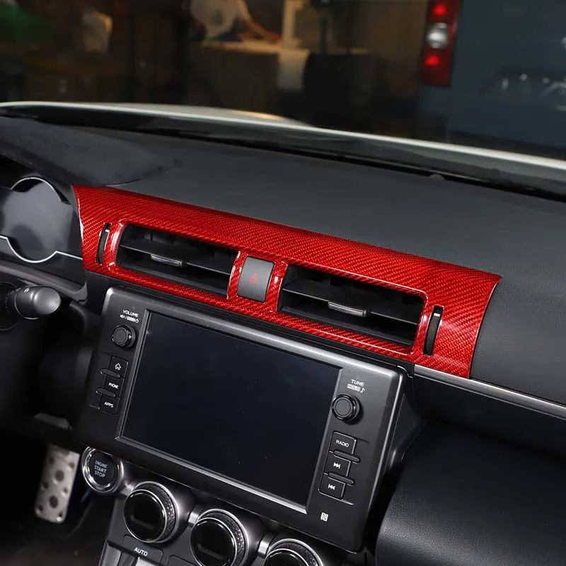 

Настоящее углеродное волокно для Toyota 86 для Subaru BRZ 2022 + автомобильный кондиционер, воздуховыпускное отверстие, декоративная рамка, наклейка, аксессуары для интерьера