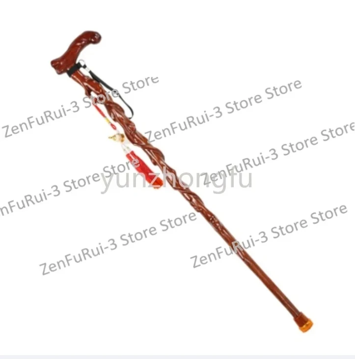 Solid Wood Crutches Rosewood Crutches Elderly Walking Sticks Wooden Anti-Slip Elderly Walking Stick Female Crutches Wood