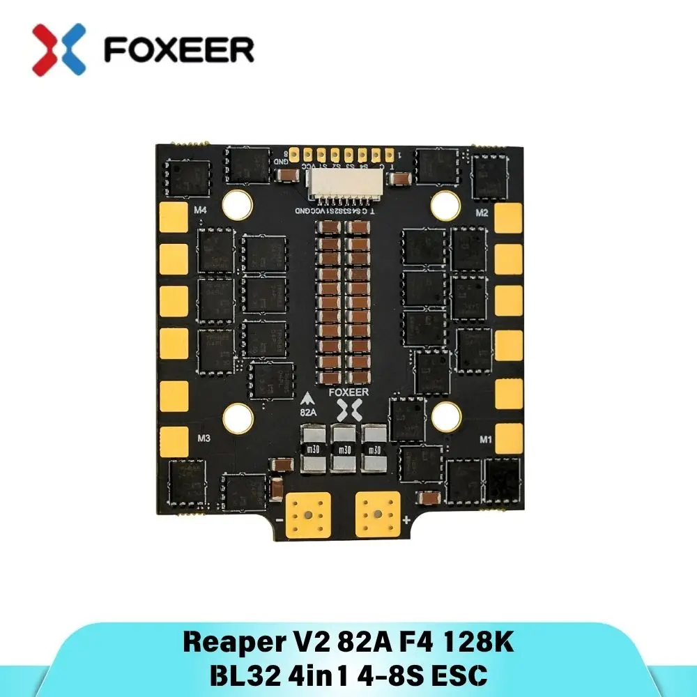 

Foxeer Reaper V2 82A F4 128K BL32 4in1 4-8S ESC for FPV drones