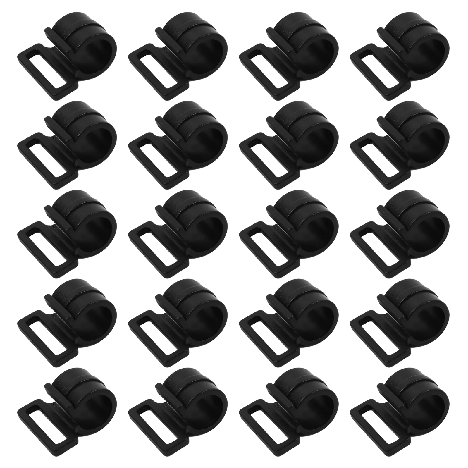 

20 pcs Tent Pole Connection Hooks Camping Accessories Lightweight Durable Awning C Clip Strong Wind Protection Tent Clips