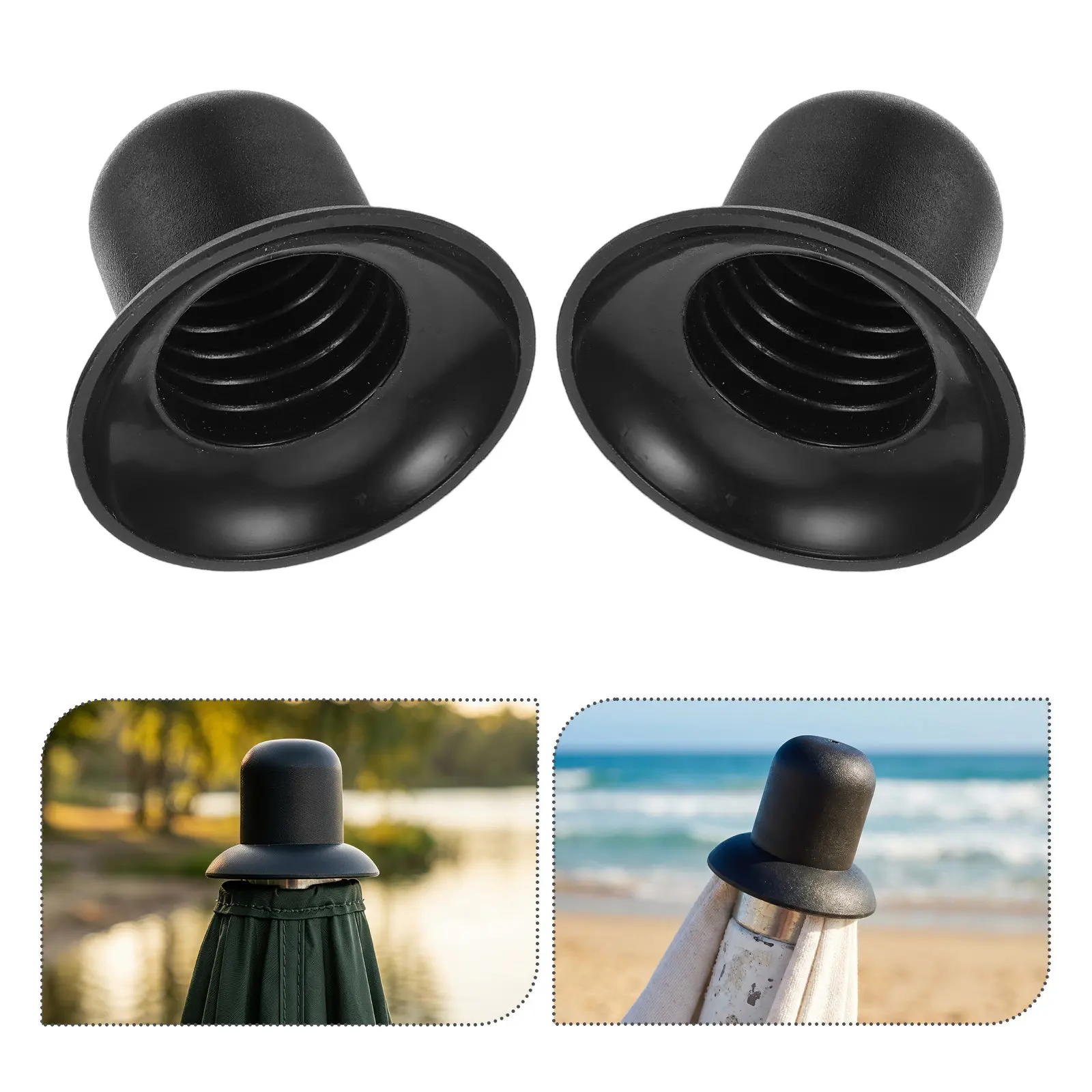 2pcs Patio Umbrella End Cap Outdoor Umbrella Screw Cap Garden Parasol Top Finial Parasol Threaded Tip For Market Broken Finial