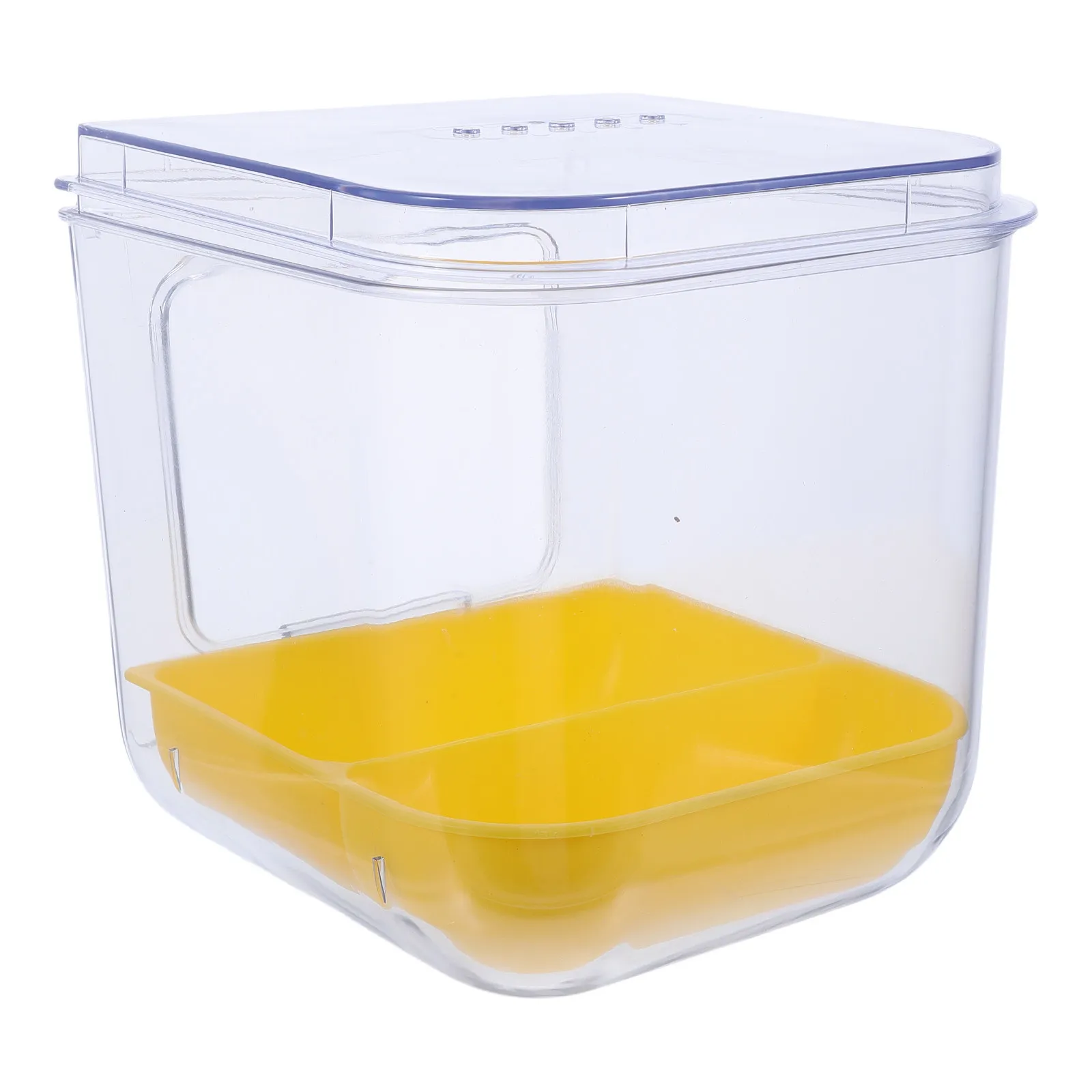Bird Bath Shower for Cage Transparent Acrylic Hanging Detachable Tray Multifunction Feeder Bath Budgie Lovebird Cockatiel Indoor