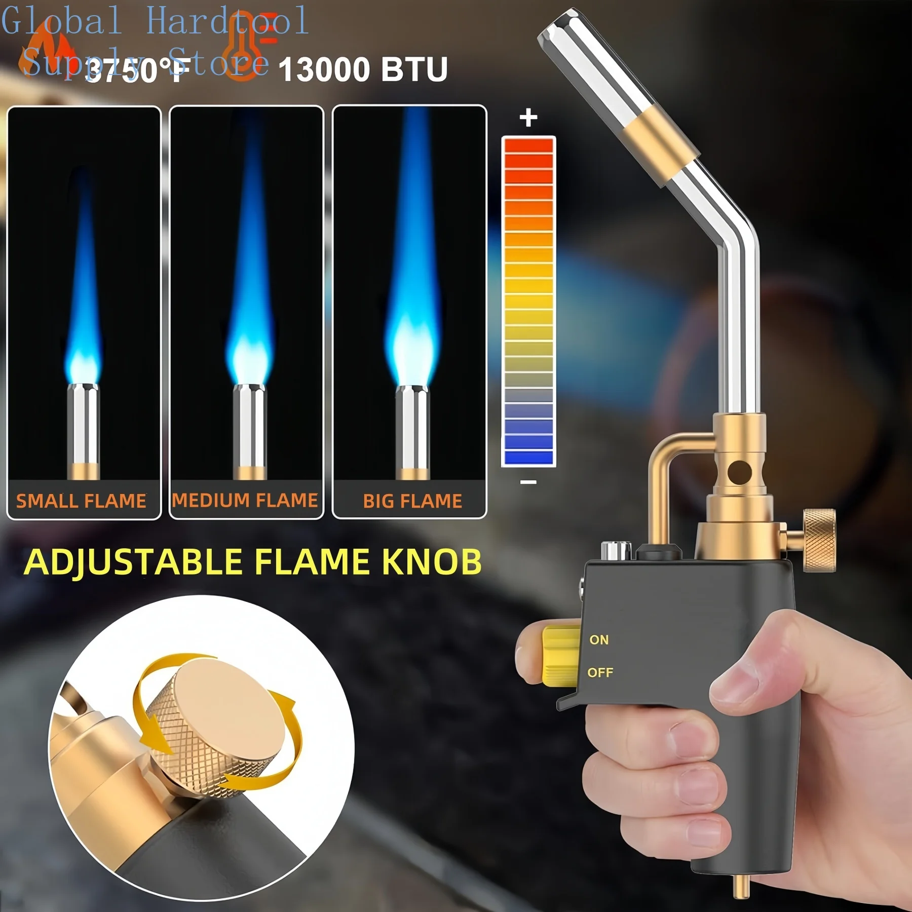 Professional Propane Mapp Blow Torch,Welding Soldering Brazing Gas Plumbing Tool,Barbecue, Cooking, DIY Dissolution Gas Burner.