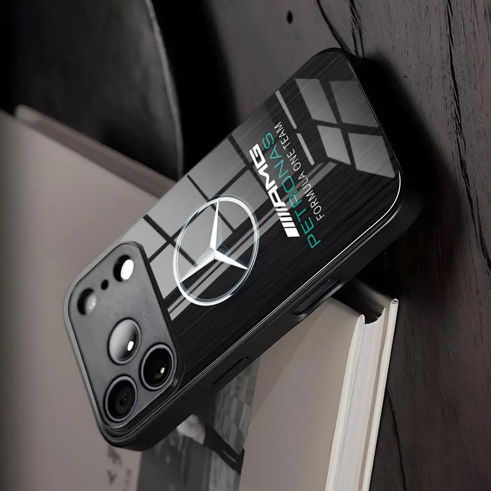Etui na telefon M-MercedeS- z szkła, pasujące do 58-68, do IPhone17 Air 16 15 17 14 Pro Max 13 12 11 X XS XR Plus, do Samsung S 26 24 — zdjęcie produktu 6