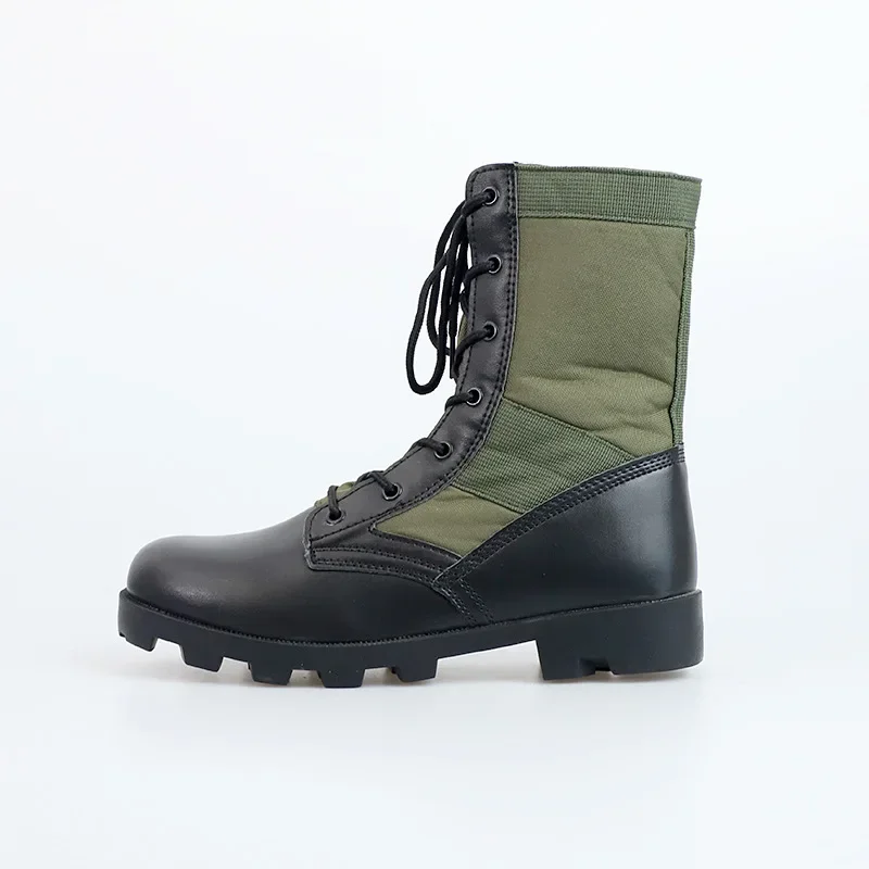 Men Boots Classic Breathable Canvas Boots Lace Up High Top Boot Outdoor Non Slip Hiking Boots Men Work Safety Shoes Botas Hombre