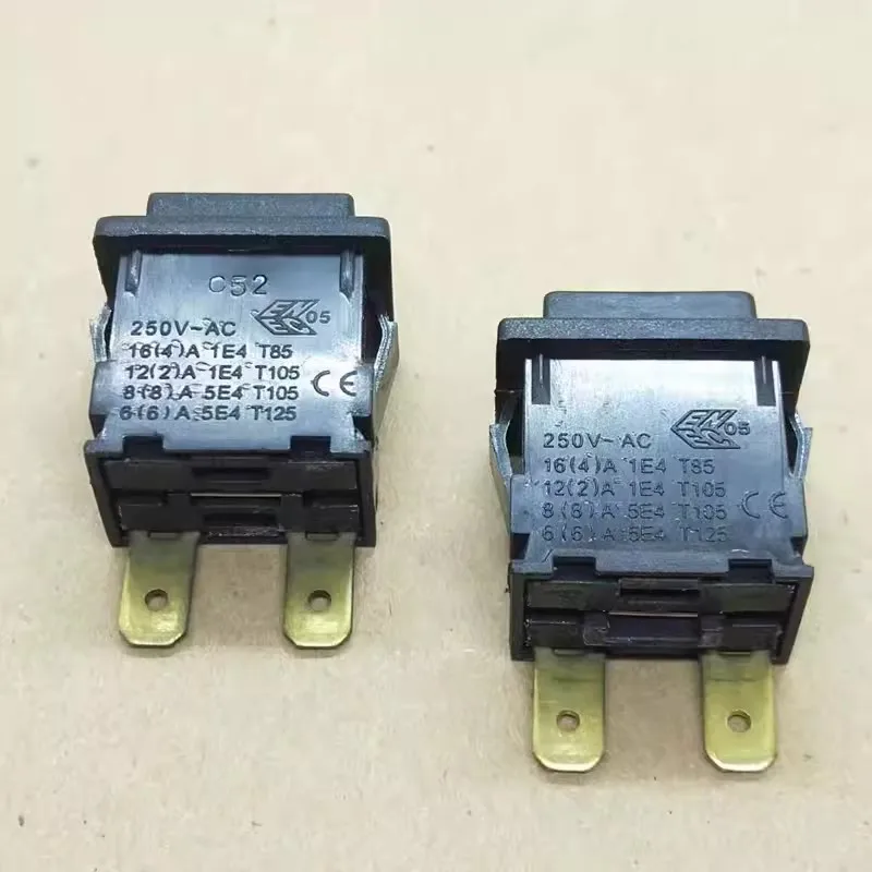 1PCS/LOT 250V 12A Dust Collector Locking Button - 2-pin Square Power Button Switch