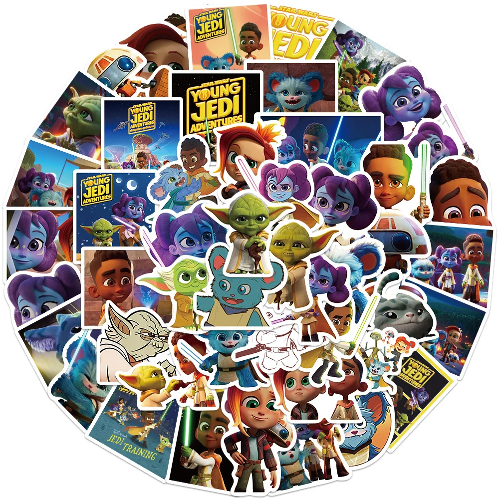 10/30/50pcs Disney Anime Young Jedi Adventures Stickers Laptop Guitar Luggage Diary Phone Cute Cartoon Graffiti Sticker Decals