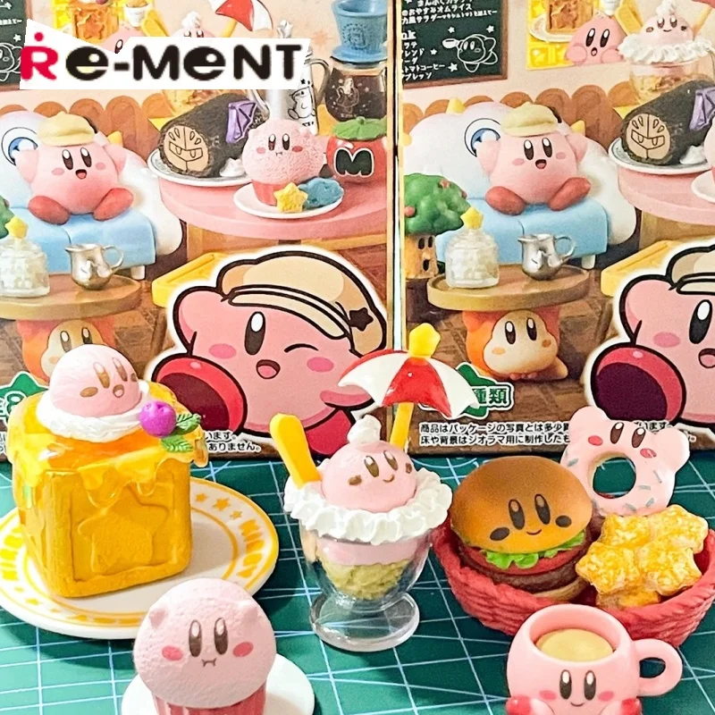 

Genuine Re-Ment Kirby'S Cafe Time Rement Miniature Scene Model Figure Trend Toy Collection Model Ornaments Custom Birthday Gift
