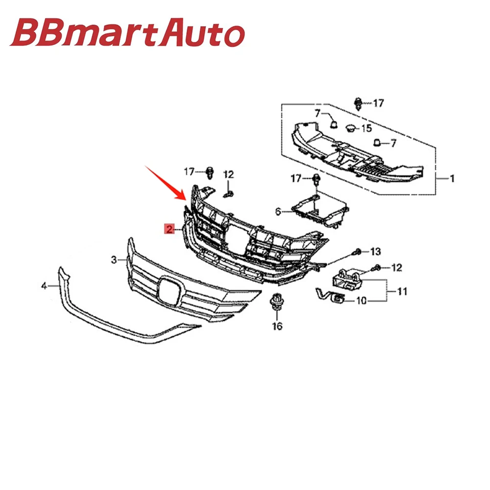 

71121-T2J-H01 BBmartAuto Parts 1pcs Front Grille For Honda Accord CR1 CR2 CR4 2014-2015 Car Accessories